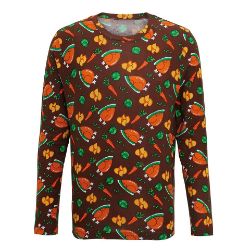 The Christmas Shop Long Sleeve Tee With Christmas Dinner Print